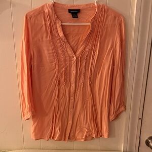 Spense Coral Button-Up Blouse